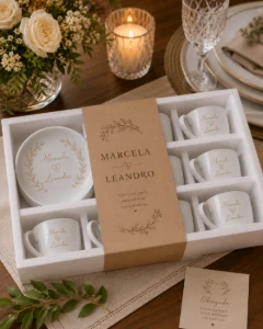 Jogo de Xícaras Personalizado para Casal com 6 Peças
