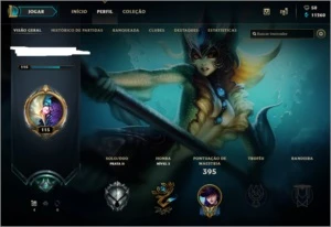 Conta League of Legends, lvl 115, todos campeões, 150 skins