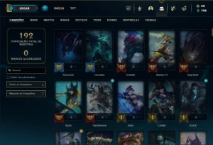 Bronze 4 com TODOS os champs e 227 Skins ( MAIN JG ) - League of Legends LOL