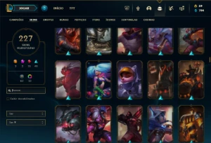 Bronze 4 com TODOS os champs e 227 Skins ( MAIN JG ) - League of Legends LOL