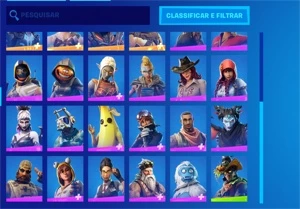 VENDO CONTA FORTNITE COM VÁRIAS SKINS RARAS ANTIGAS