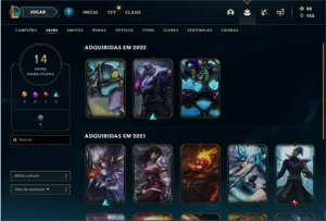 Conta de lol platina 1 - League of Legends