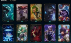 Conta LOL, Janna Vitoriosa, MESTRE/CHALLENGER, Ícones S1. - League of Legends