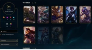 Conta LOL, Janna Vitoriosa, MESTRE/CHALLENGER, Ícones S1. - League of Legends
