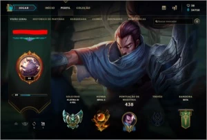 Conta LOL platina 3 + todos os champs + 170 skins - League of Legends