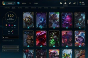 CONTA UNRANKED COM 120 SKINS E 133 CAMPEÕES - League of Legends LOL