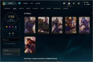 CONTA UNRANKED COM 120 SKINS E 133 CAMPEÕES - League of Legends LOL