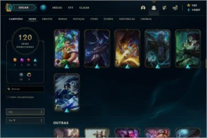 CONTA UNRANKED COM 120 SKINS E 133 CAMPEÕES - League of Legends LOL