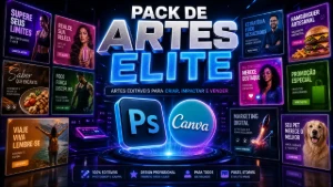 Pack de Artes Editáveis para Photoshop e Canva - Serviços Digitais