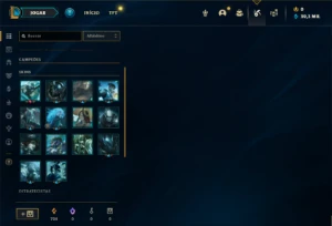 Conta Mestre com 23 Champs e 1 Skin + 14 Fragmentos de skins - League of Legends LOL