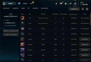 Conta Mestre com 23 Champs e 1 Skin + 14 Fragmentos de skins - League of Legends LOL