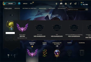Conta Mestre com 23 Champs e 1 Skin + 14 Fragmentos de skins - League of Legends LOL