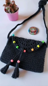 Bolsa Hippie em Crochê - Artesanato e Personalizados