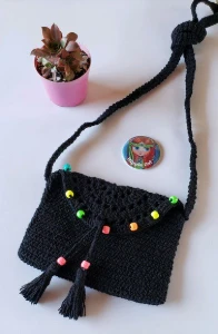 Bolsa Hippie em Crochê - Artesanato e Personalizados