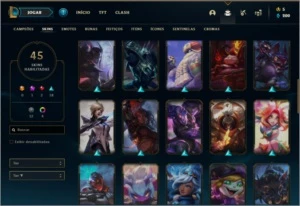 Conta prata 4 com 70 champs e 45 skins  (MAIN TOP / JG), - League of Legends LOL
