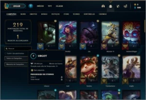 Conta prata 4 com 70 champs e 45 skins  (MAIN TOP / JG), - League of Legends LOL
