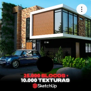 25 Mil Blocos + 10 Mil Texturas SketcUP