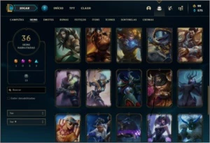 Conta unranked com Rammus rei e Kayle juiza - League of Legends LOL