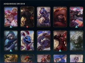 Conta League Of Legends unraked + 109 skins LOL