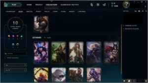 (CONTA PLATINA 1) 40 champs,10 skins e 16 spolios de skin - League of Legends LOL
