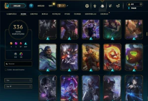 Bronze 2 com TODOS os champs e 336 Skins - League of Legends LOL