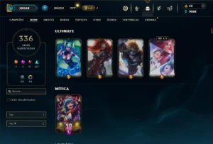 Bronze 2 com TODOS os champs e 336 Skins - League of Legends LOL