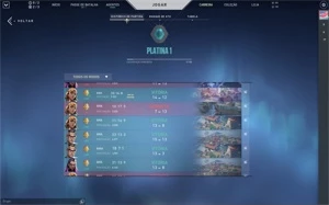 Platina 1 - Operator saqueadora e Vandal glitchpop - Valorant