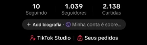 Conta Tiktok 1K+