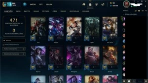 conta LoL league of legends  LVL 466 +129 SKINS
