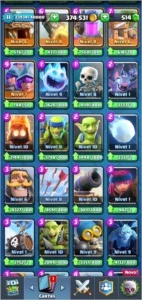 conta clash royale nil 11, com todas as cartas, barato