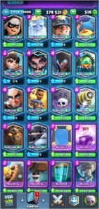 conta clash royale nil 11, com todas as cartas, barato