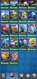 conta clash royale nil 11, com todas as cartas, barato