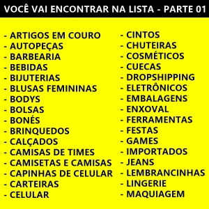 Lista TOP de Fornecedores - Atualizada 2026 - Outros