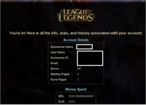 Conta de LOL com todos os Campeões e 311 skins - League of Legends