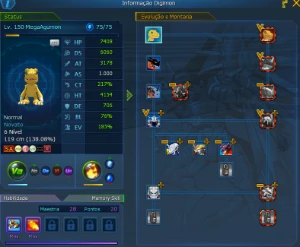 Conta Mid-Game 1 Rank U La-Omega - Digimon Masters Online DMO