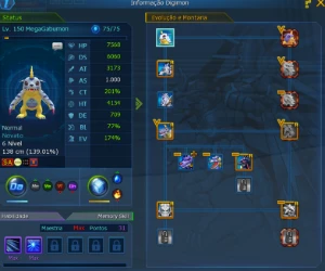 Conta Mid-Game 1 Rank U La-Omega - Digimon Masters Online DMO