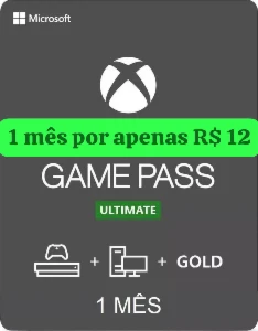 🟢 Xbox Game Pass Ultimate 1 mês por R$12 Black Friday - Gift Cards