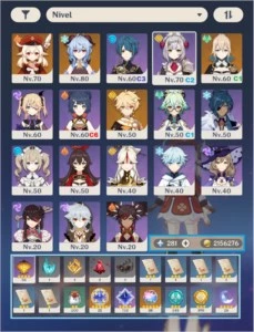 [AR 42] Ganyu + Jean C1 + Klee (60 Dias Benção) - Genshin Impact