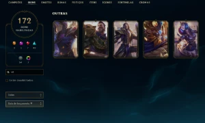 Unranked com TODOS os champs e 172 Skins + 4k de RP - League of Legends LOL