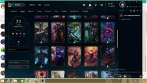 vendo conta com 40 skin e quase todos os campeão - League of Legends LOL
