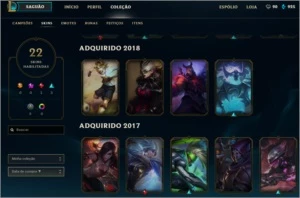 Conta Boa, lvl 86,  61 campeões prata 1 - League of Legends LOL
