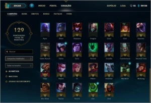Conta com borda de ouro. - League of Legends LOL