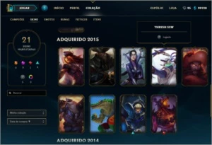 Conta com borda de ouro. - League of Legends LOL