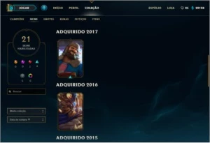 Conta com borda de ouro. - League of Legends LOL