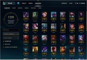 Conta com borda de ouro. - League of Legends LOL