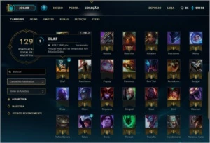 Conta com borda de ouro. - League of Legends LOL