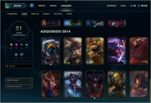 Conta com borda de ouro. - League of Legends LOL
