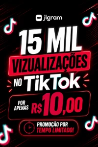 15 mil vizualizações TikTok - Redes Sociais