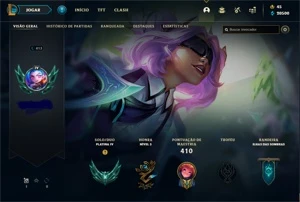 PlATINA 4 ♡ 94 SKINS ♡ 650k DE MAESTRIA COM SKIN PRESTIGIO♡ - League of Legends LOL