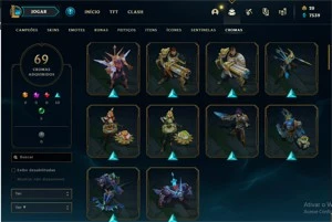 Vendo conta de lol gold 1 com 211 skins - League of Legends